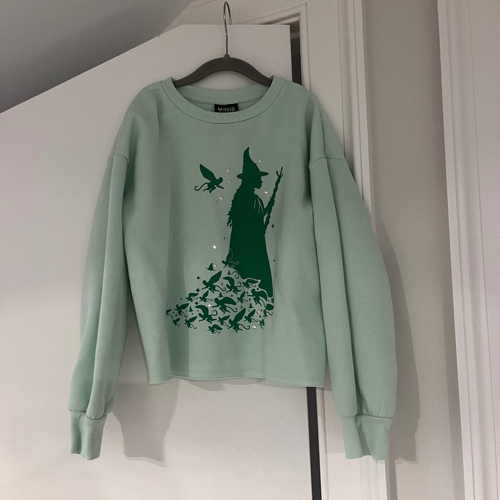 Wicked Elphaba sweatshirt, girls size large never worn
